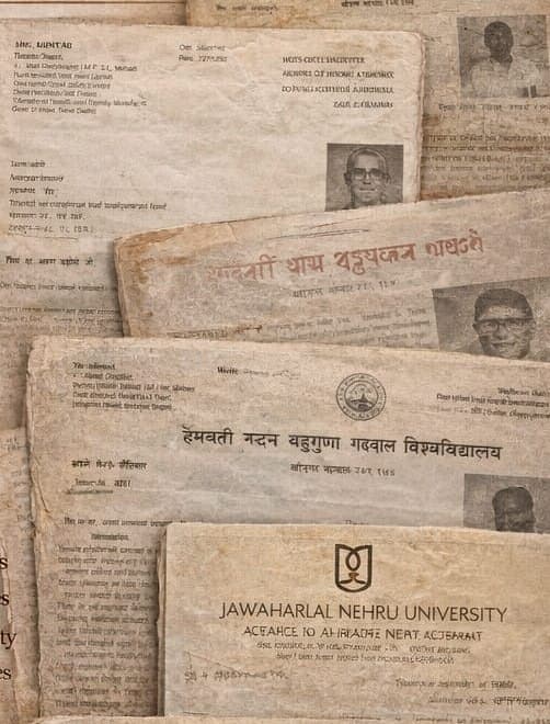 Letters and certificates from research institutions